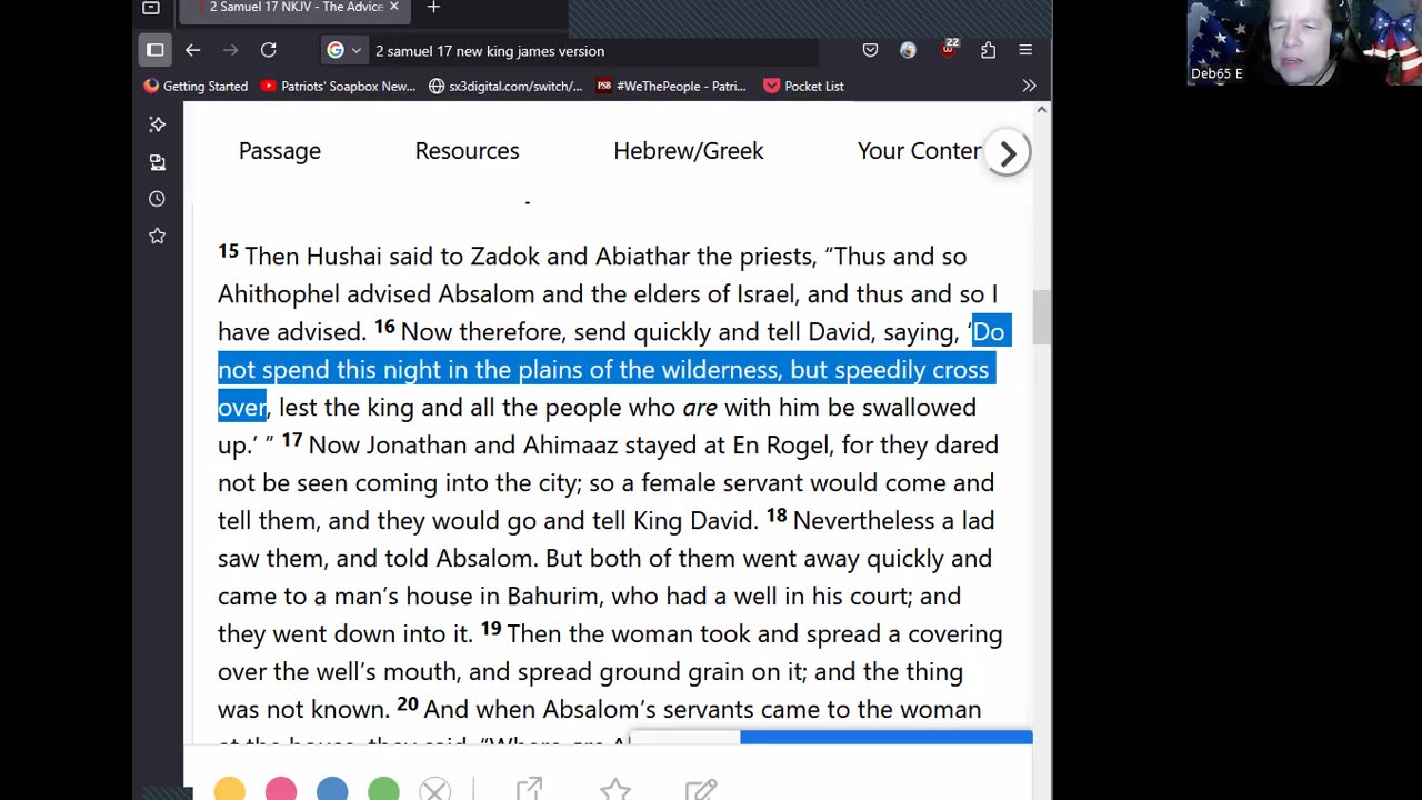 Journey Through The Bible -- 2 Samuel 17 - Absalom Gets Advice From Ahithophel And Hushai 06032025