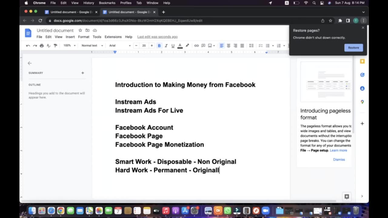 Facebook Class 1