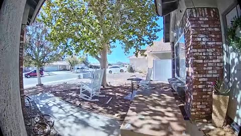 Delivery Guy Precariously Places New TV Package