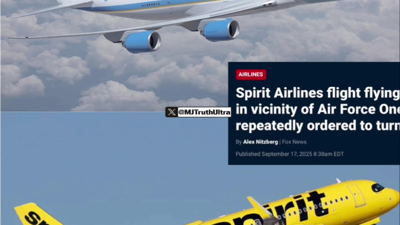Spirit Airlines repeatedly told to turn heading towards AF1