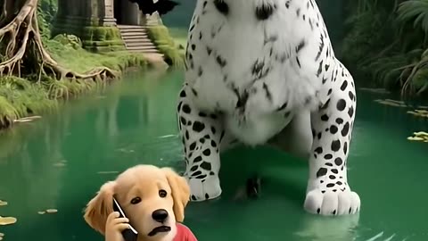 The poor puppy rescue leopard from bat #puppy #rescue #leopard #bat #animalsaas