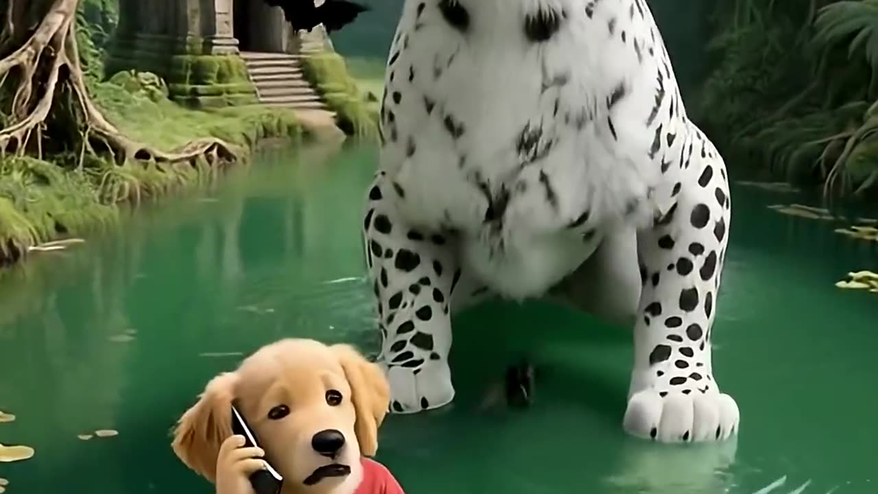 The poor puppy rescue leopard from bat #puppy #rescue #leopard #bat #animalsaas