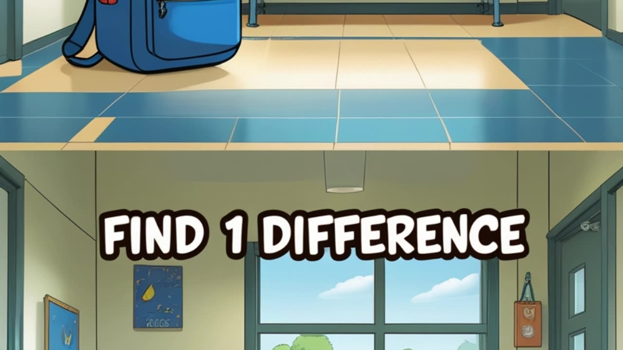 Only One Thing Changed in This School Scene — Can You Find It? 🧠🎒