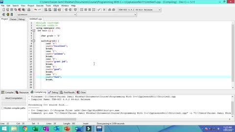 Become a C++ Expert-013 Switch Statement