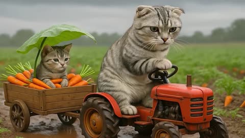 Cute Cat and Cute Cat Mom