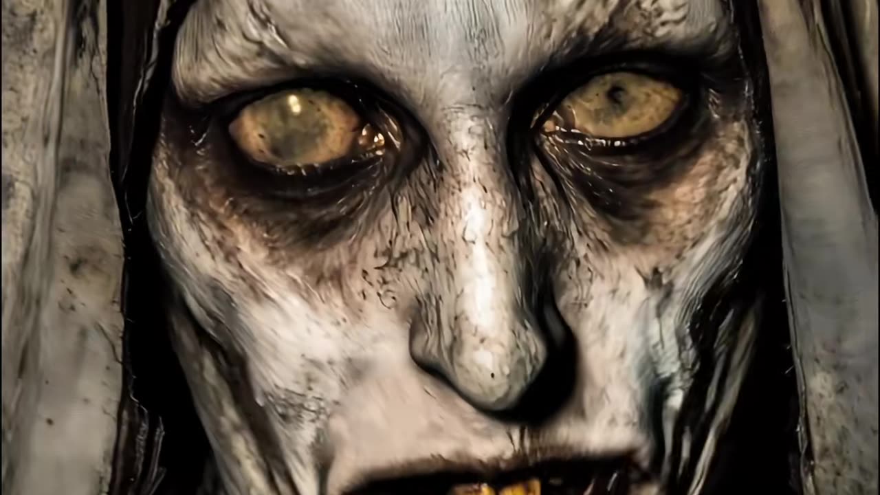 😱👻 You Can't Watch Until the End! #ScaryNun #MidJourney #Klingai #Nun #Horror | TheHauntingHour