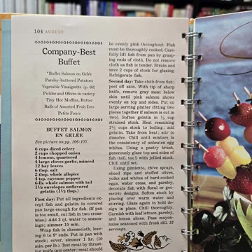 Slide show for August From the Cookbook Betty Crockers Cooking Calendar