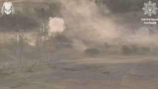 Multiple Russian Turtle Tanks Storming Ukrainian Lines