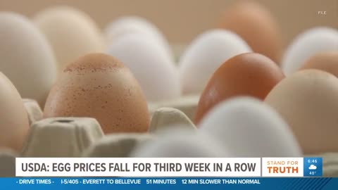 🍀 The national wholesale price of eggs fell for the third week in a row