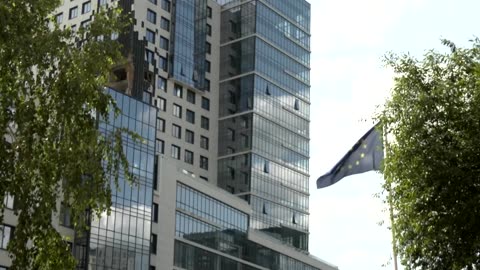 Russian attack damages building next to Kyiv office of EU delegation
