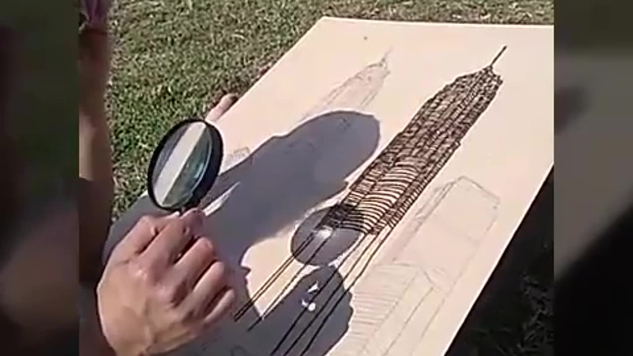 Outdoors Solar Pyrography. My favorite new way of meditation
