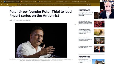 ! Peter Thiel (Palantir) to lead 4-part series on the Antichrist