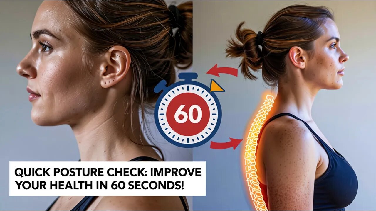 Quick Posture Check: Improve Your Health in 60 Seconds! #PostureCheck #GoodPosture #BackPainRelief