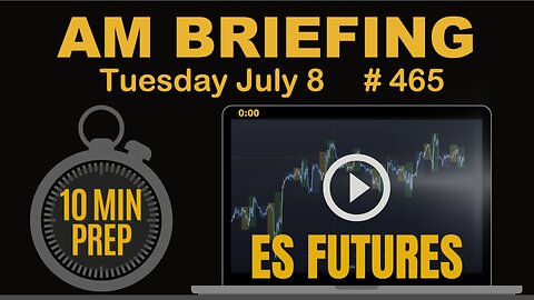 AM Briefing: | Preparing ES Traders For Our Emini and MES Micros Futures Trading Room