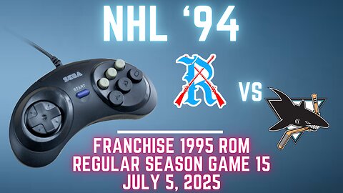 NHL '94 Franchise League (1995) - Rifles (Modano09) at Sharks (Len) {Genesis} Game 15