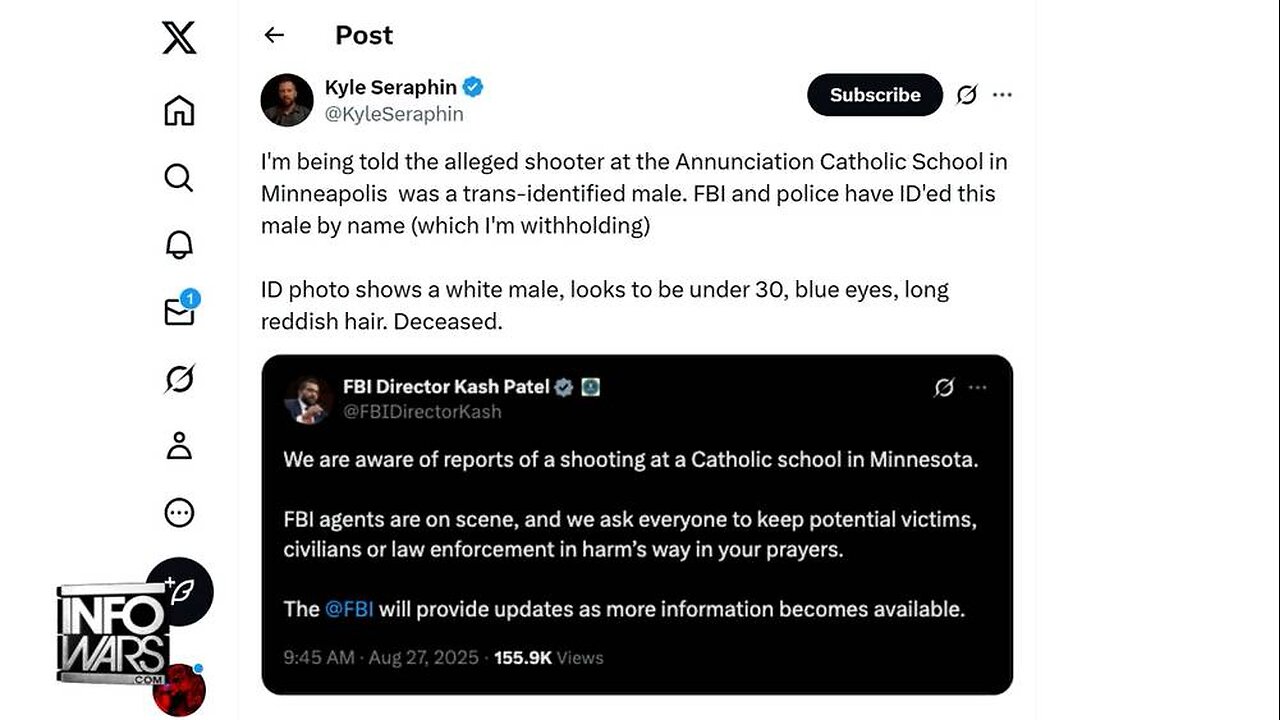 FBI Sources Tell Infowars That The Shooter Was A Trans Identified Male!