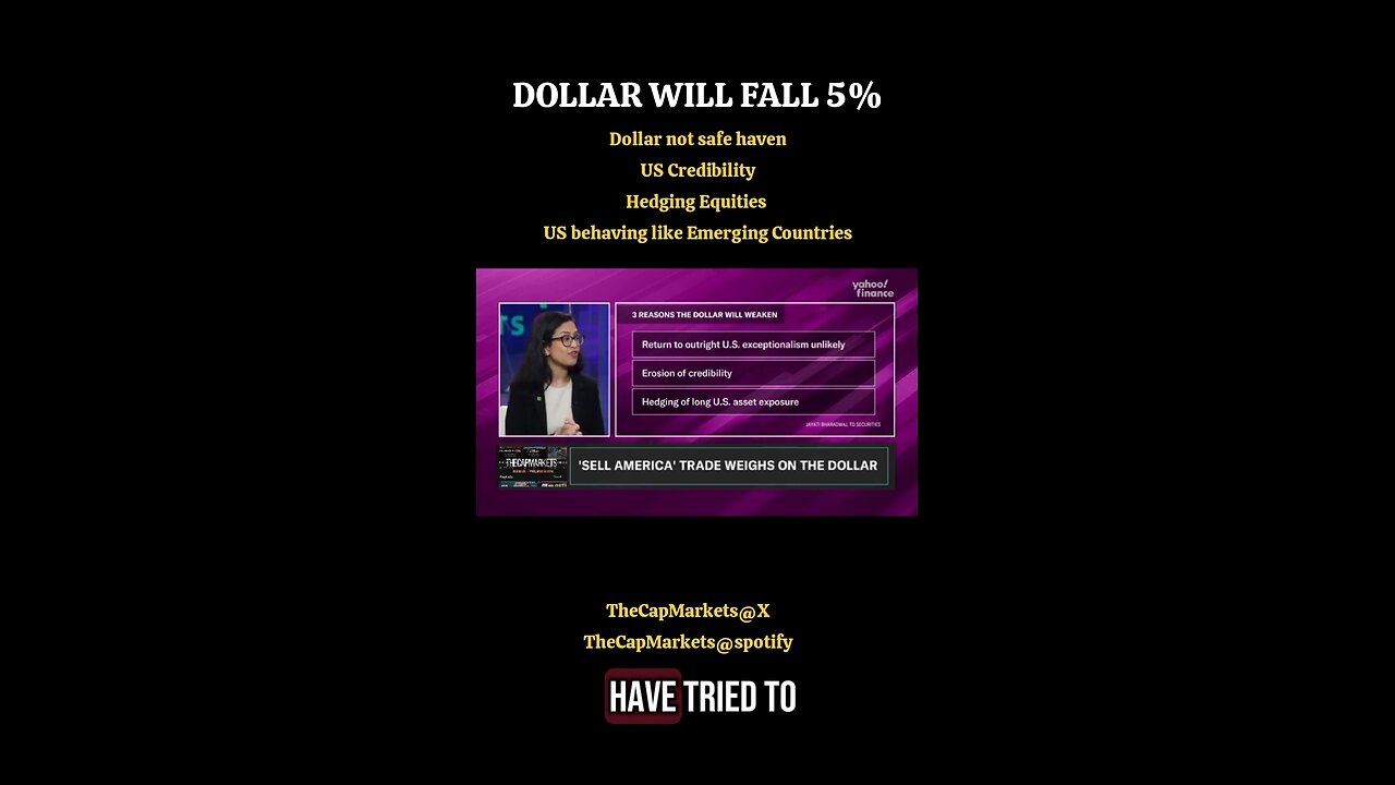 DOLLAR WILL FALL 5%, US CREDIBILITY