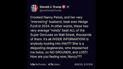 How are you feeling now, Nancy???