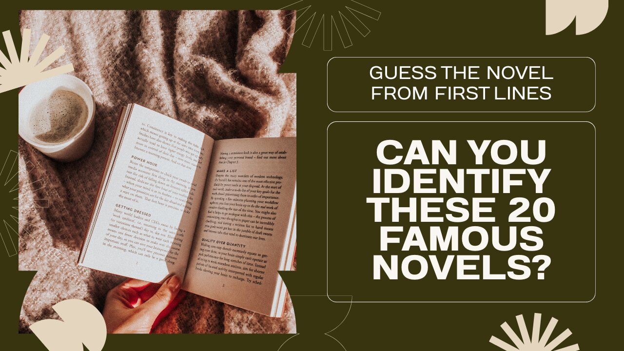 "Can You Name the Book from Its First Line? | Famous First Lines Quiz for Literature Lovers"