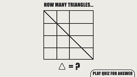 How many triangles do you count?
