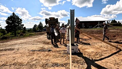 Pouring the rack pillars