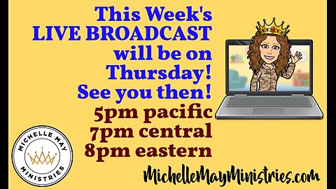 This week's LIVE BROADCAST will be on THURSDAY! See you tomorrow!