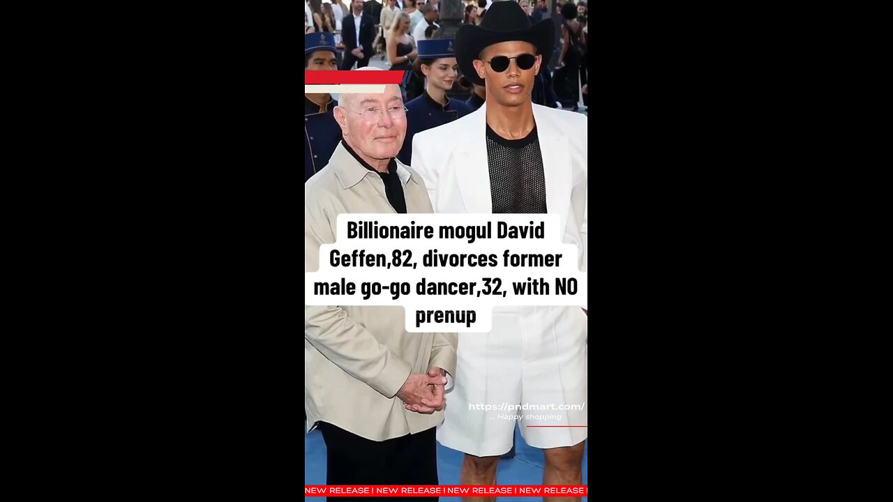 David Geffen, 82, divorces husband David Armstrong, 32, after under 2 years of marriage.