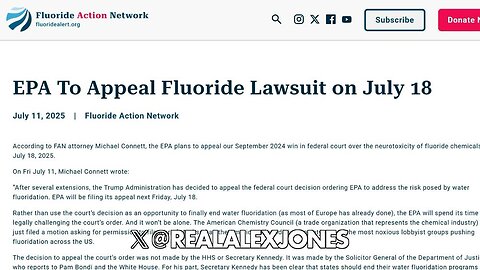 BREAKING: Trump DOJ Fights To Keep Poisonous Fluoride In The Water In Desperate