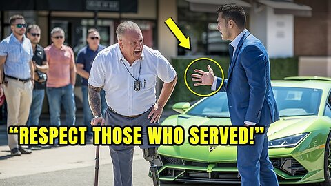 Rich Man LAUGHS at Disabled Veteran in Parking Lot — Then a Cop Shows Up and Turns the Tables!