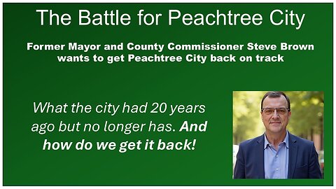 What Peachtree City Georgia had 20 years ago but no longer has. And how do we get it back!