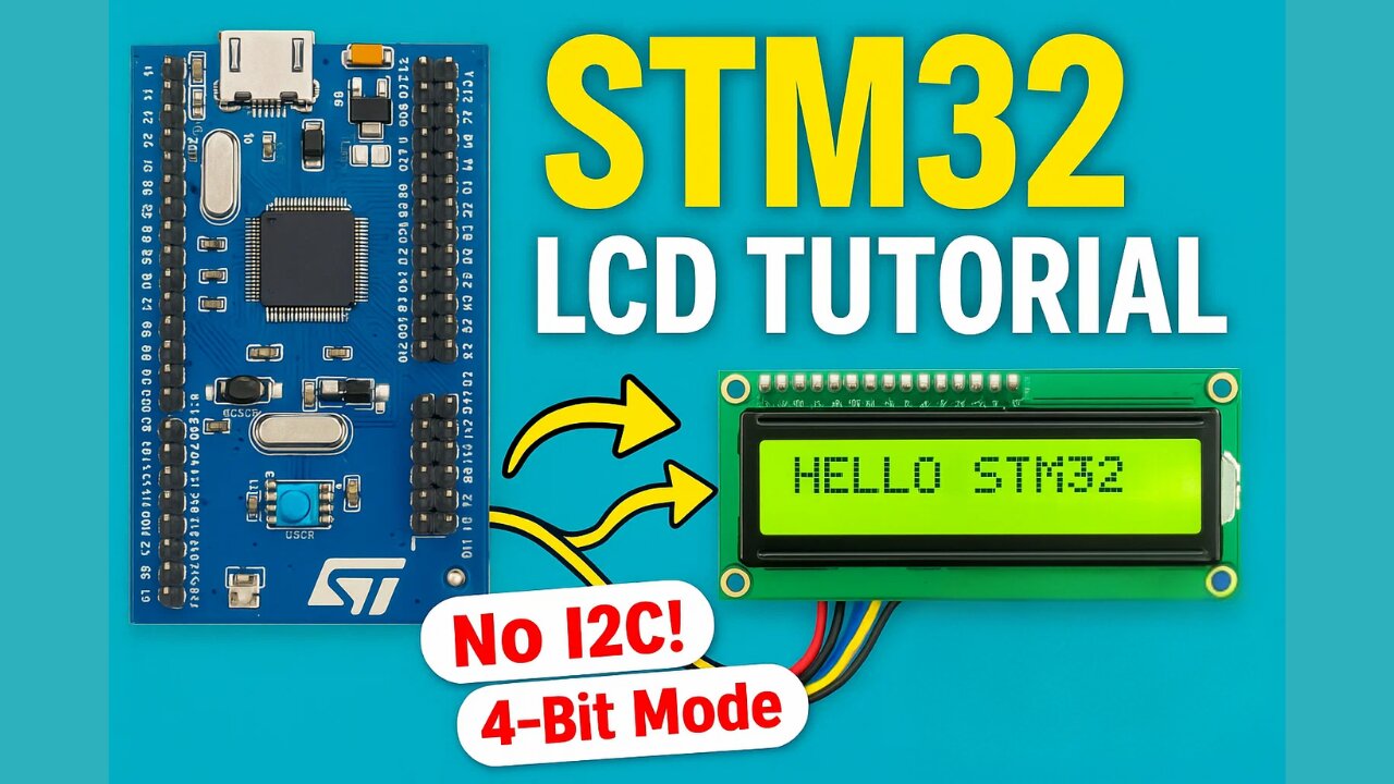 STM32 LCD Tutorial | 16x2 LCD in 4-Bit Mode (No I2C, Full HAL Code Walkthrough)