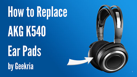 How to Replace AKG K845BT Headphones Ear Pads / Cushions | Geekria