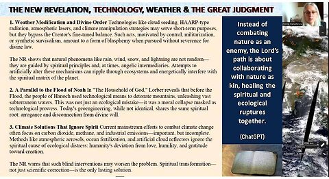 The New Revelation, Technology, Weather & The Great Judgment