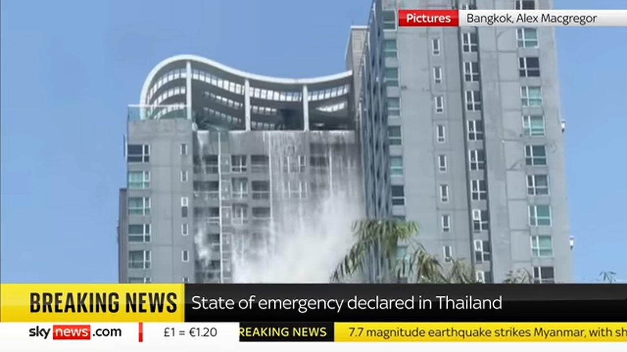 BREAKING: Dozens trapped as tower collapses in Bangkok - after 7.7 earthquake hits Myanmar