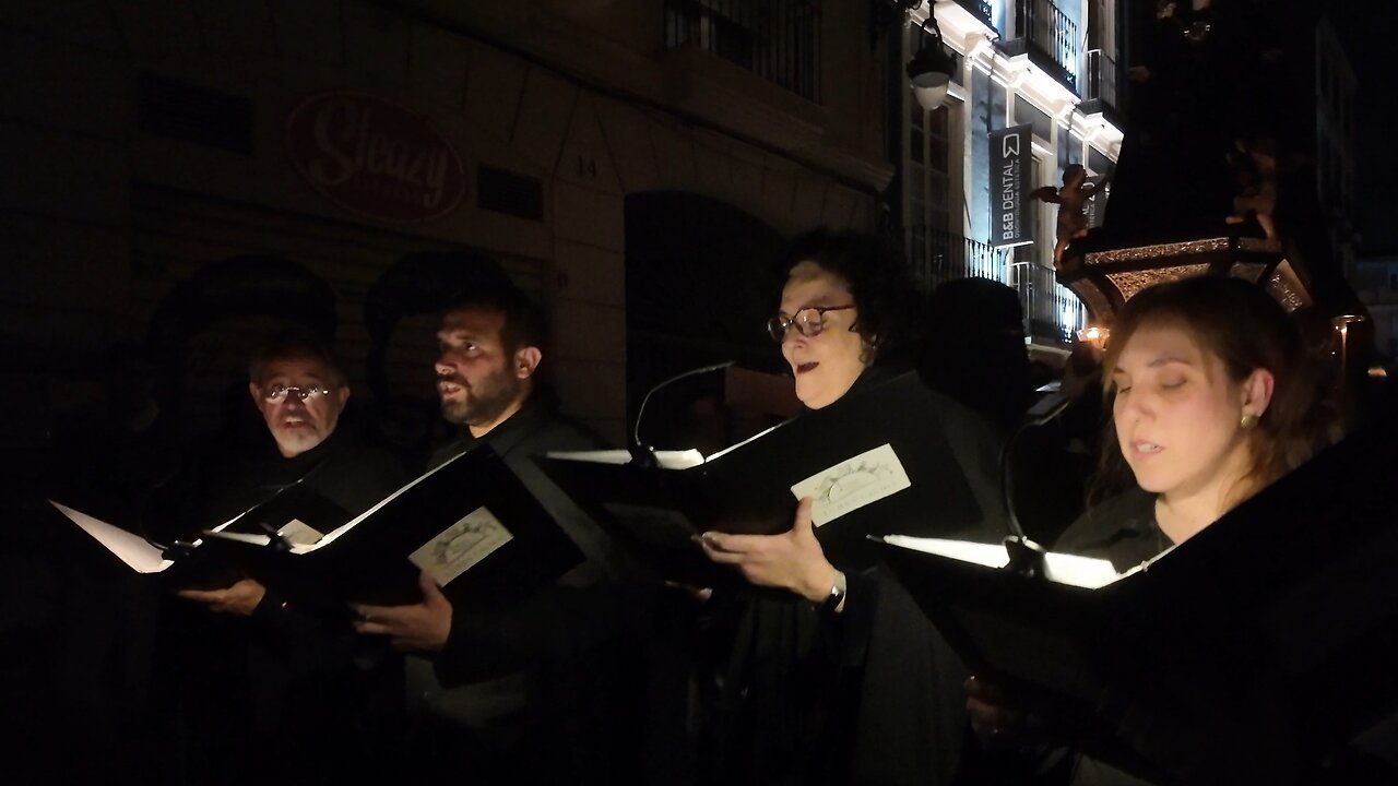 🌙 Sacred Voices in the Night – Church Singing During Religious Procession