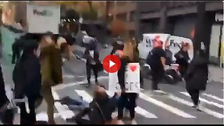Leftist Masktards disrupt restaurant patrons meals, block traffic and get run over. They are shocked