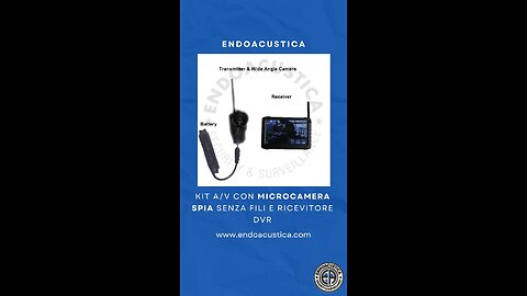 🎥🕵️‍♂️ Kit A/V con microcamera spia senza fili e ricevitore DVR 🔋📡