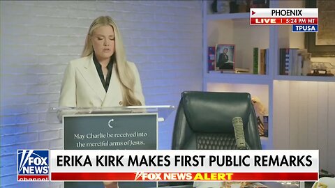 Erika Kirk delivers moving tribute to husband, Charlie: 'I will never let your legacy die'
