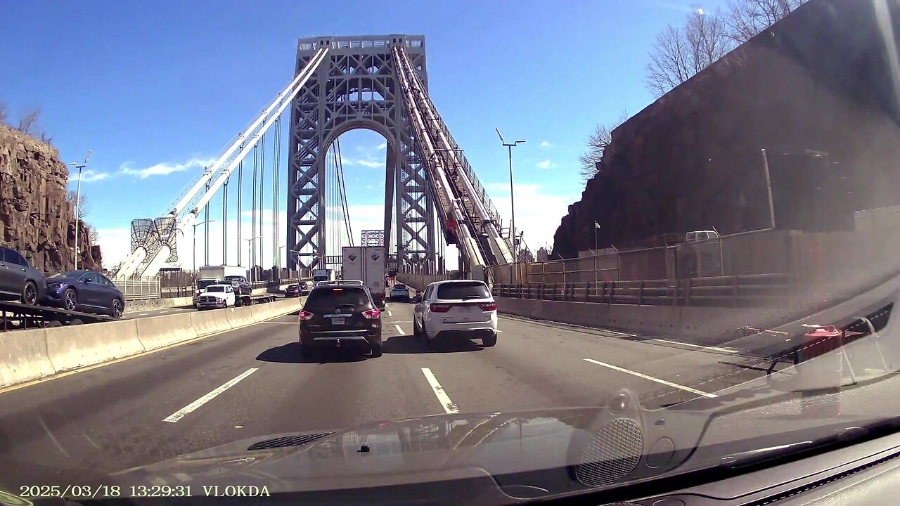 Top of the George Washington Bridge (GWB)! Breathtaking NYC Skyline Drive (Upper Level)