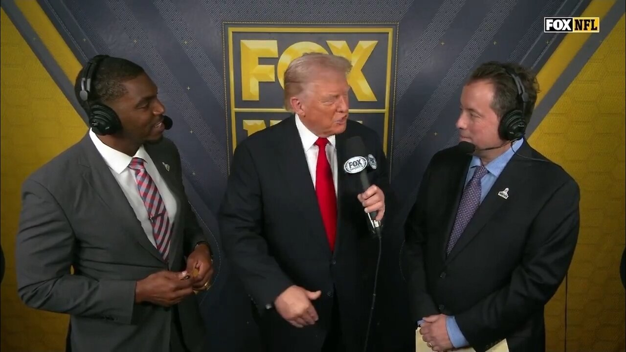 Trump Does Play by Play During Commanders, Lions Game