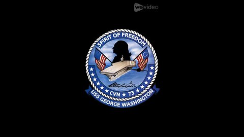 spotlighting the aircraft carrier George Washington