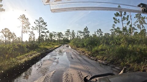 Trail turned into little rivers at River Ranch