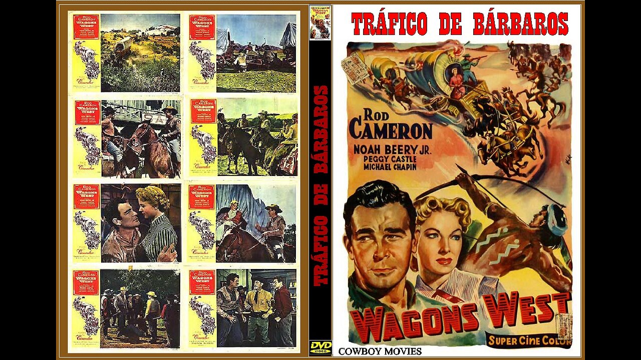 Wagons West, Western 1952. Rod Cameron, Noah Beery Jr., Peggie Castle, Henry Brandon, Frank Ferguson