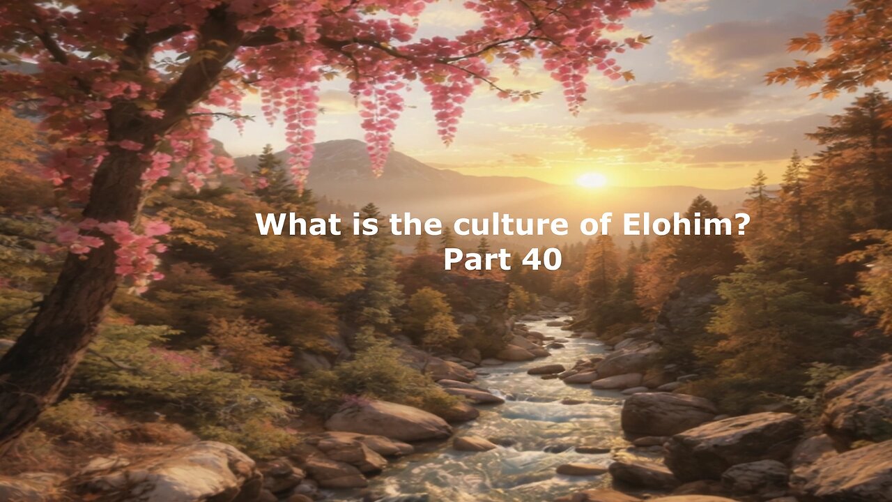 What is the culture of Elohim? Part 40