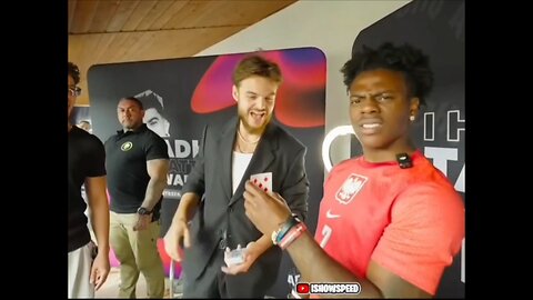 ishowspeed amazed by Poland Magician 🎩