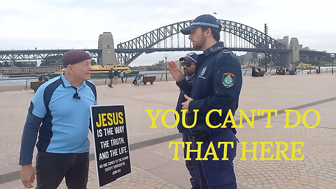 Police Confront Street Preacher Over Christian Sign