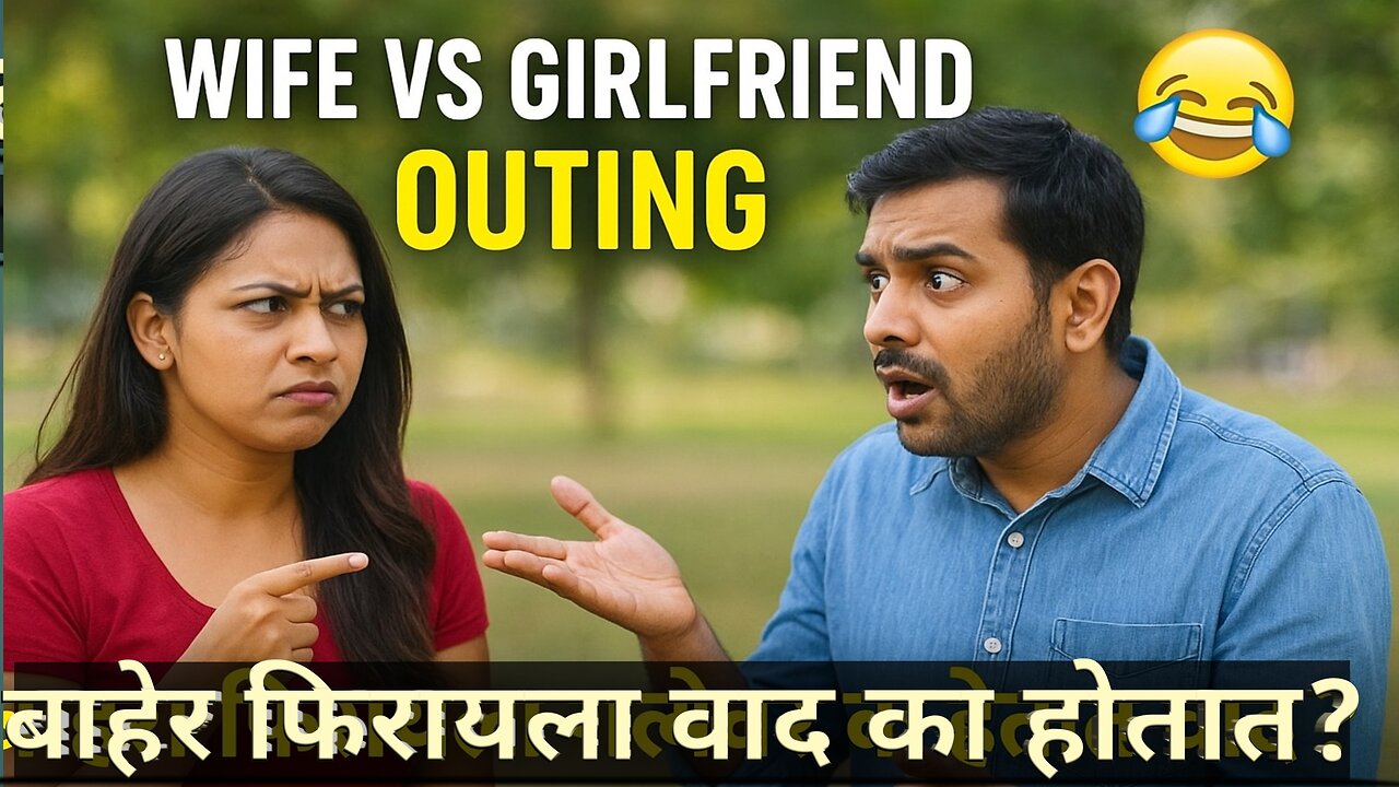 Wife Vs Girlfriend Outing 😂 | बाहेर फिरायला गेल्यावर वाद का होतात?#sundayfunday#marraige#psychology