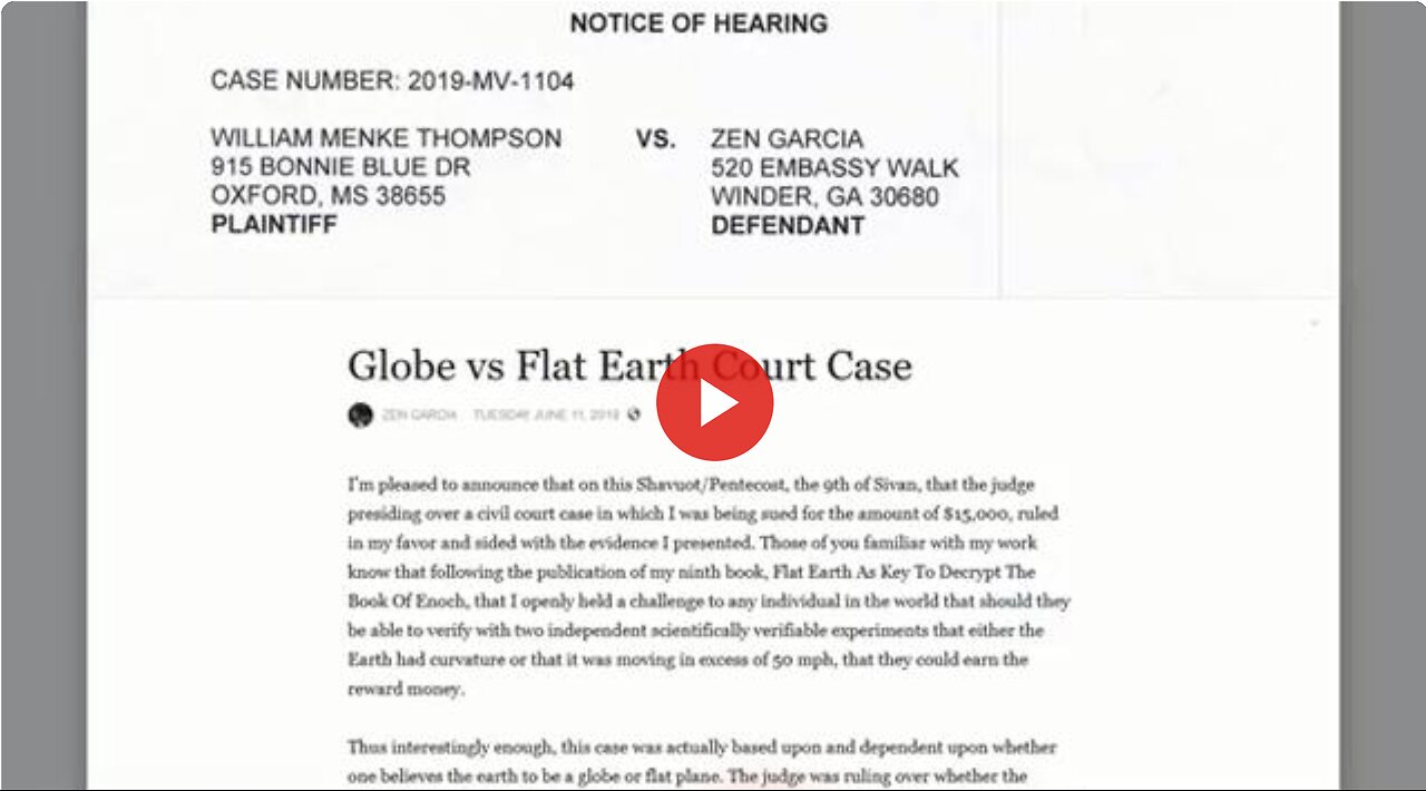 US COURT: NO EVIDENCE OF EARTH HAS CURVATURE - EARTH IS NOT A BALL! EARTH IS FLAT!