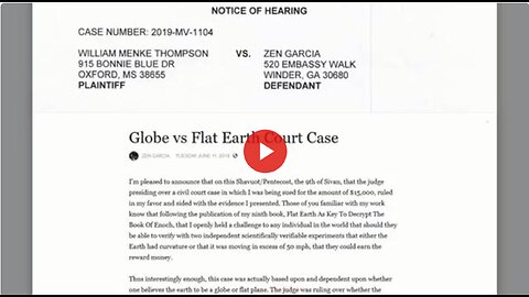 US COURT: NO EVIDENCE OF EARTH HAS CURVATURE - EARTH IS NOT A BALL! EARTH IS FLAT!