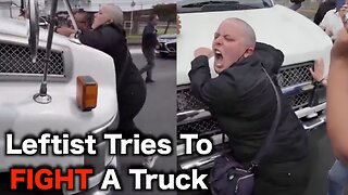 Protester MELTS DOWN Over ICE Bus